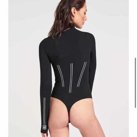 RARE New Without Tags Wolford Theresa Bodysuit in Red and Black - Picture 4 of 8